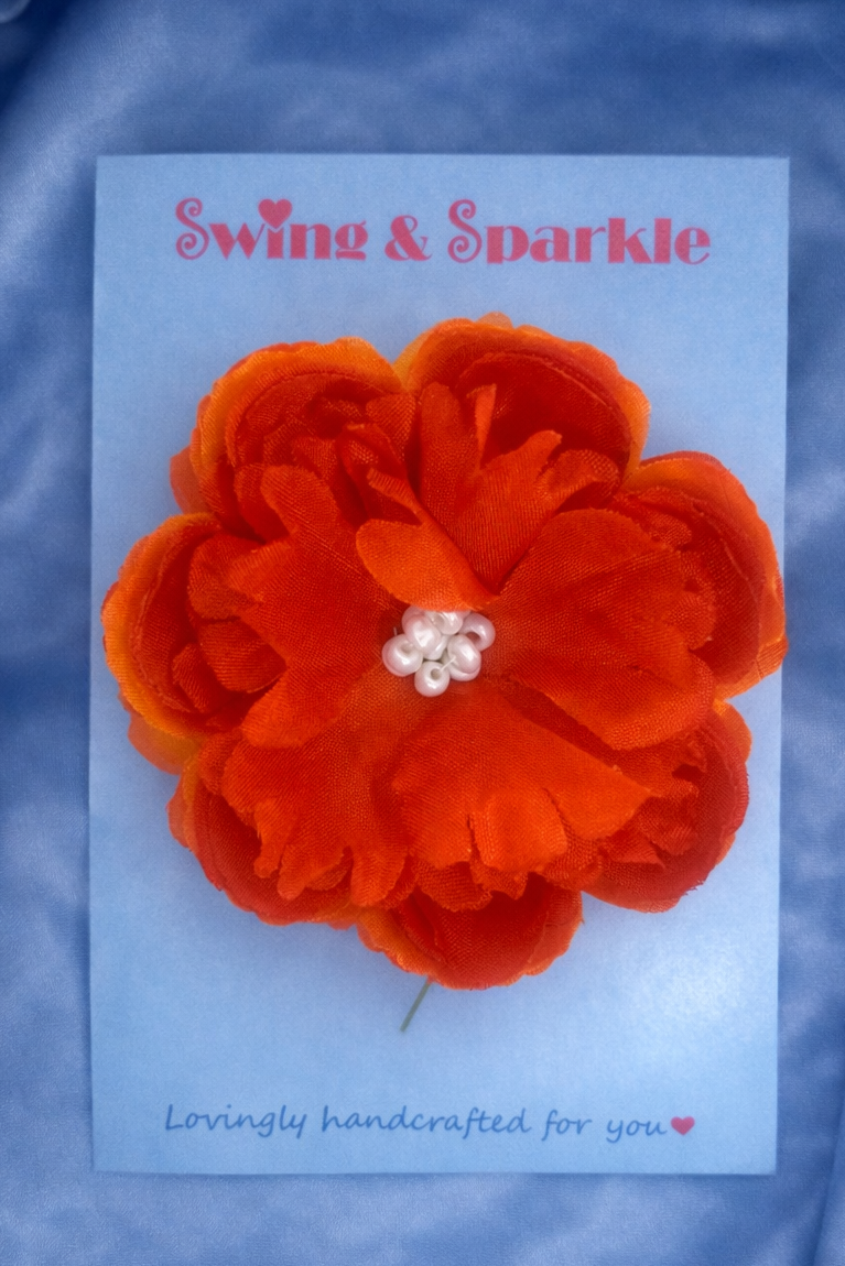 ''Coral Flame'' hair accesorie