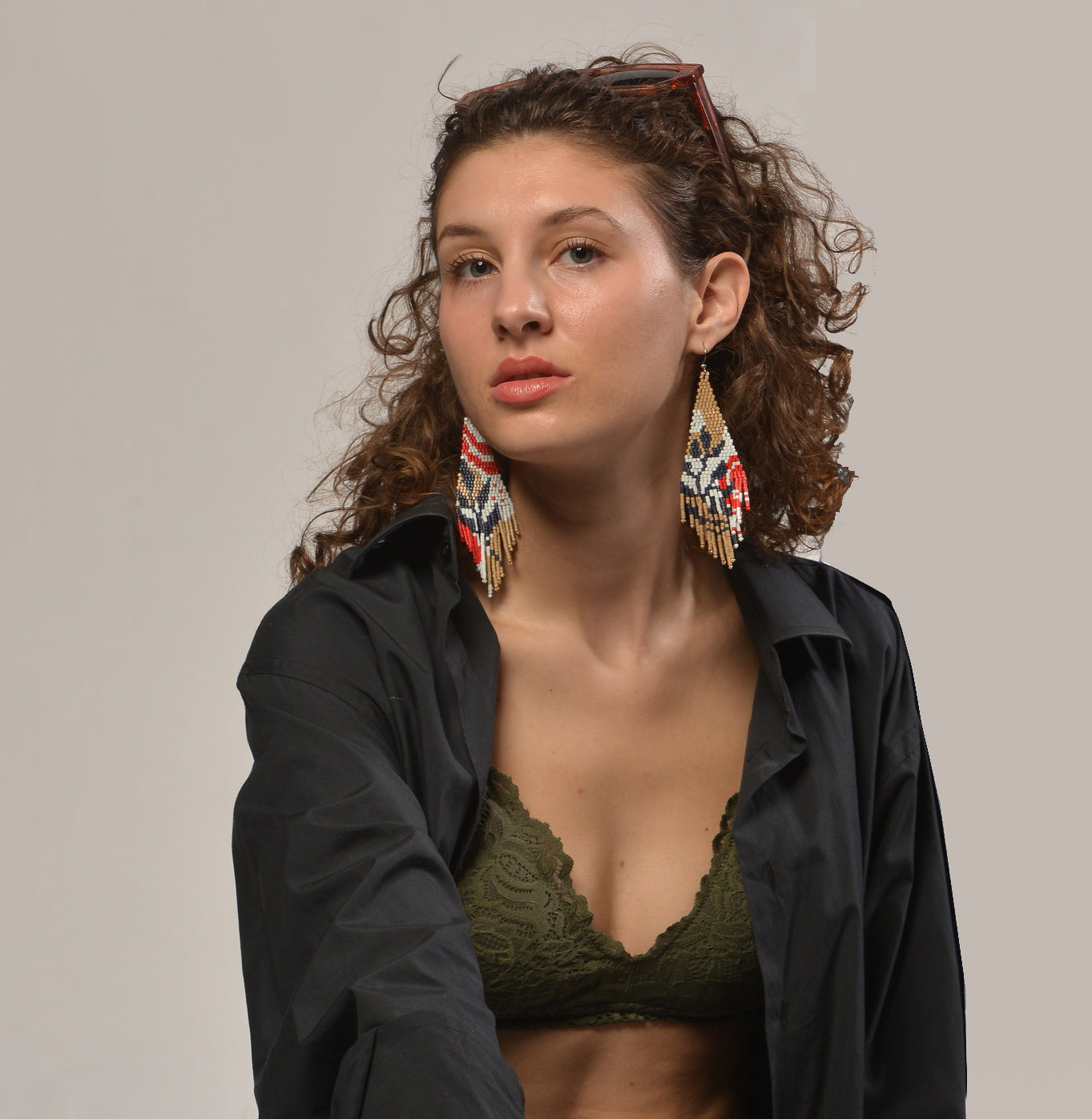 ''Folk Warrior'' earrings
