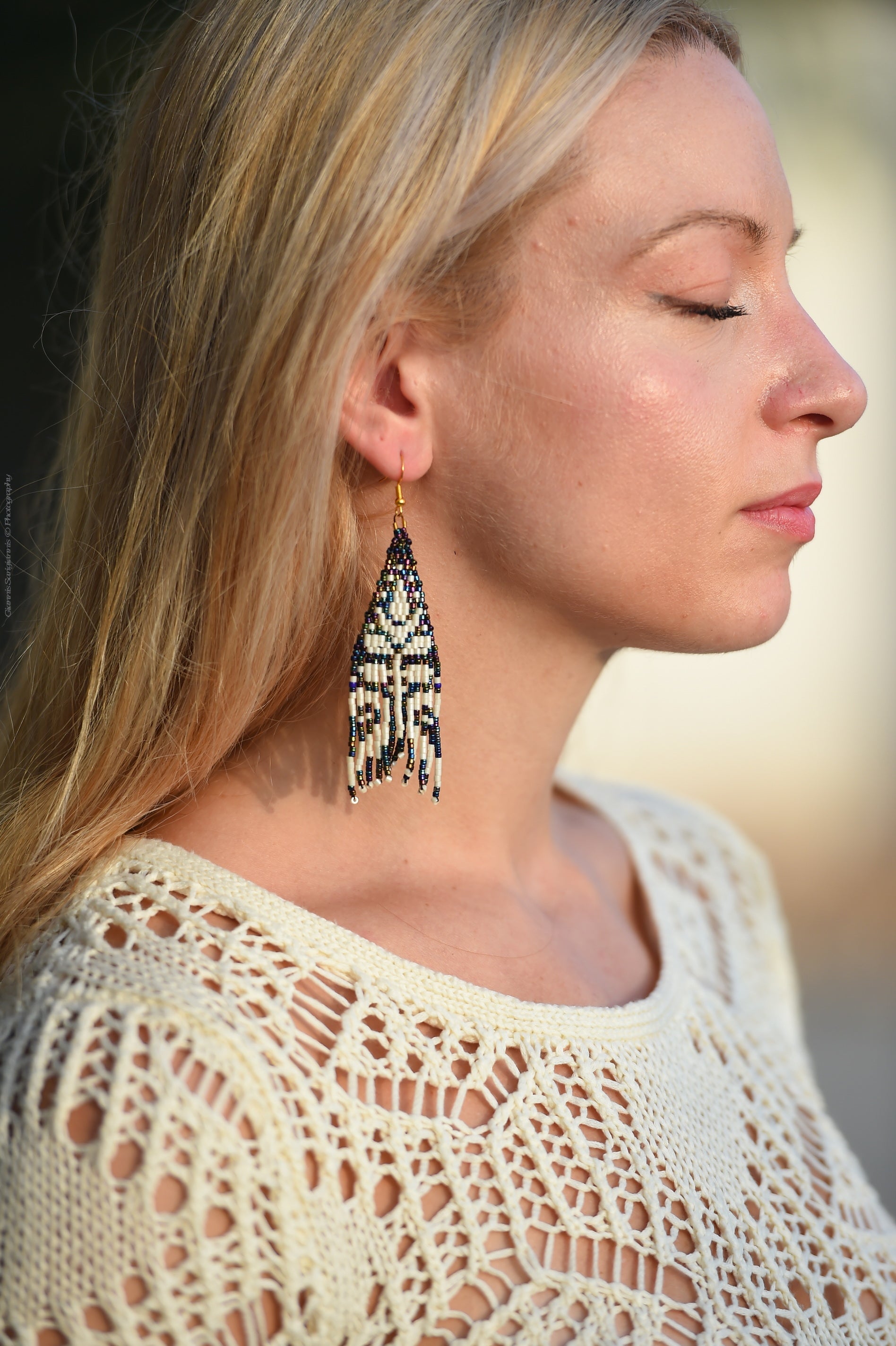 ''Midnight Lagoon'' earrings