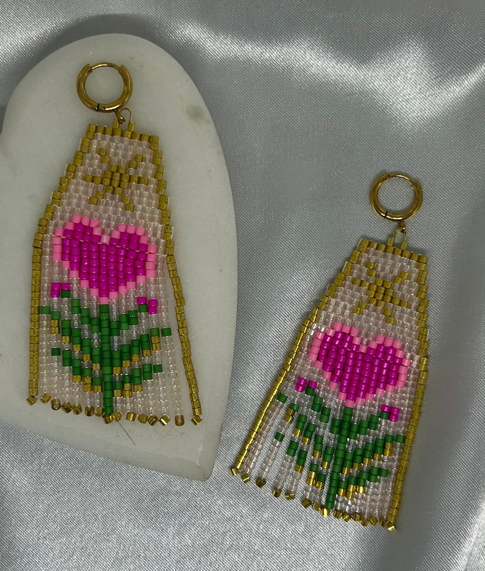 ''Sun Kissed Heart'' Earrings