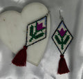 ''Embroidered Bloom'' earrings