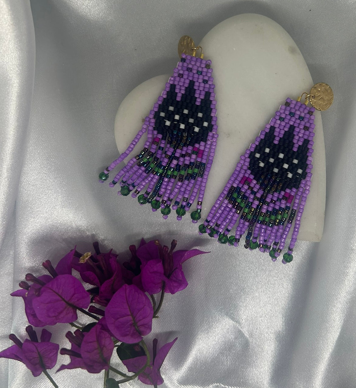 ΄΄Midnight Iris'' earrings