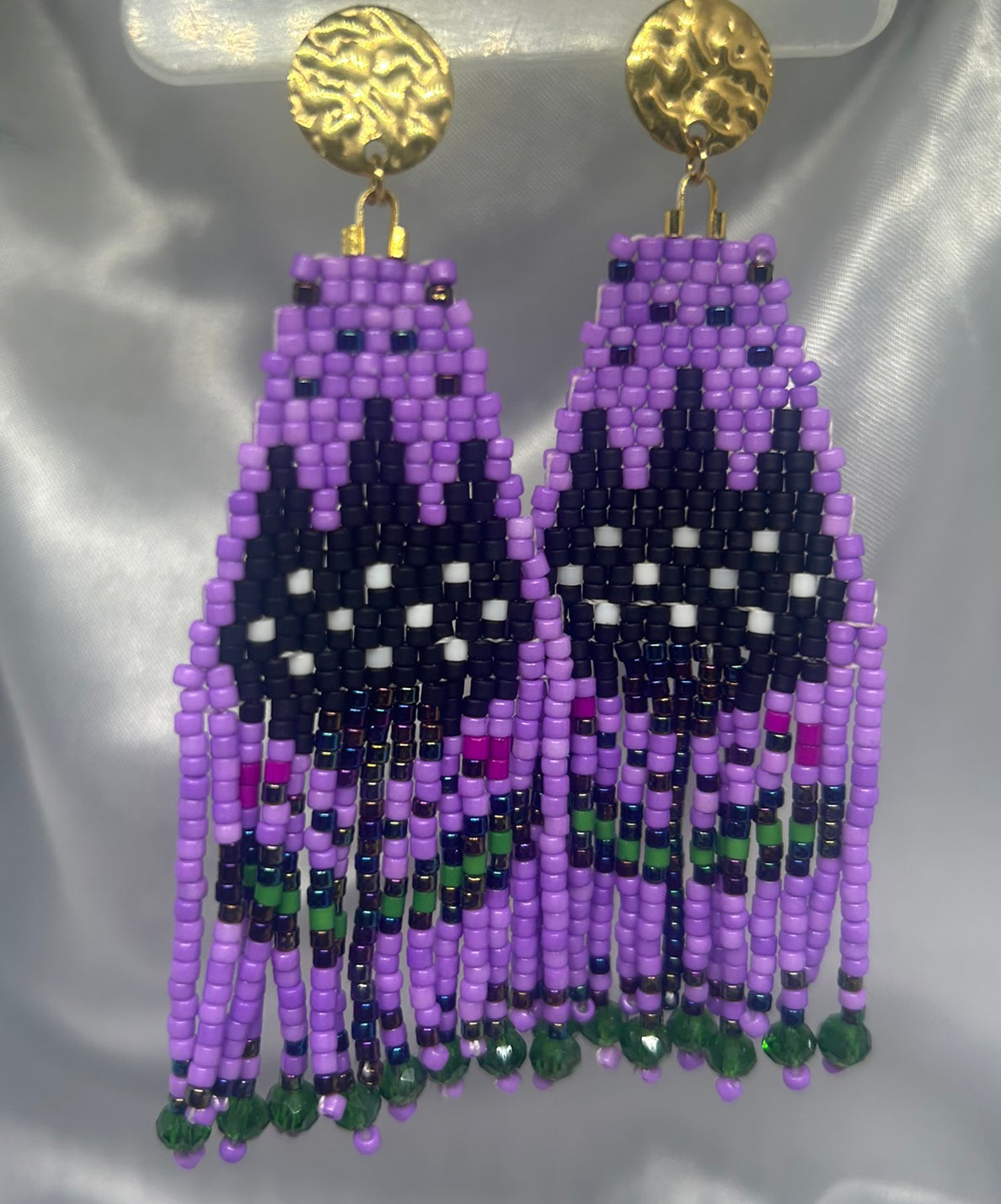 ΄΄Midnight Iris'' earrings