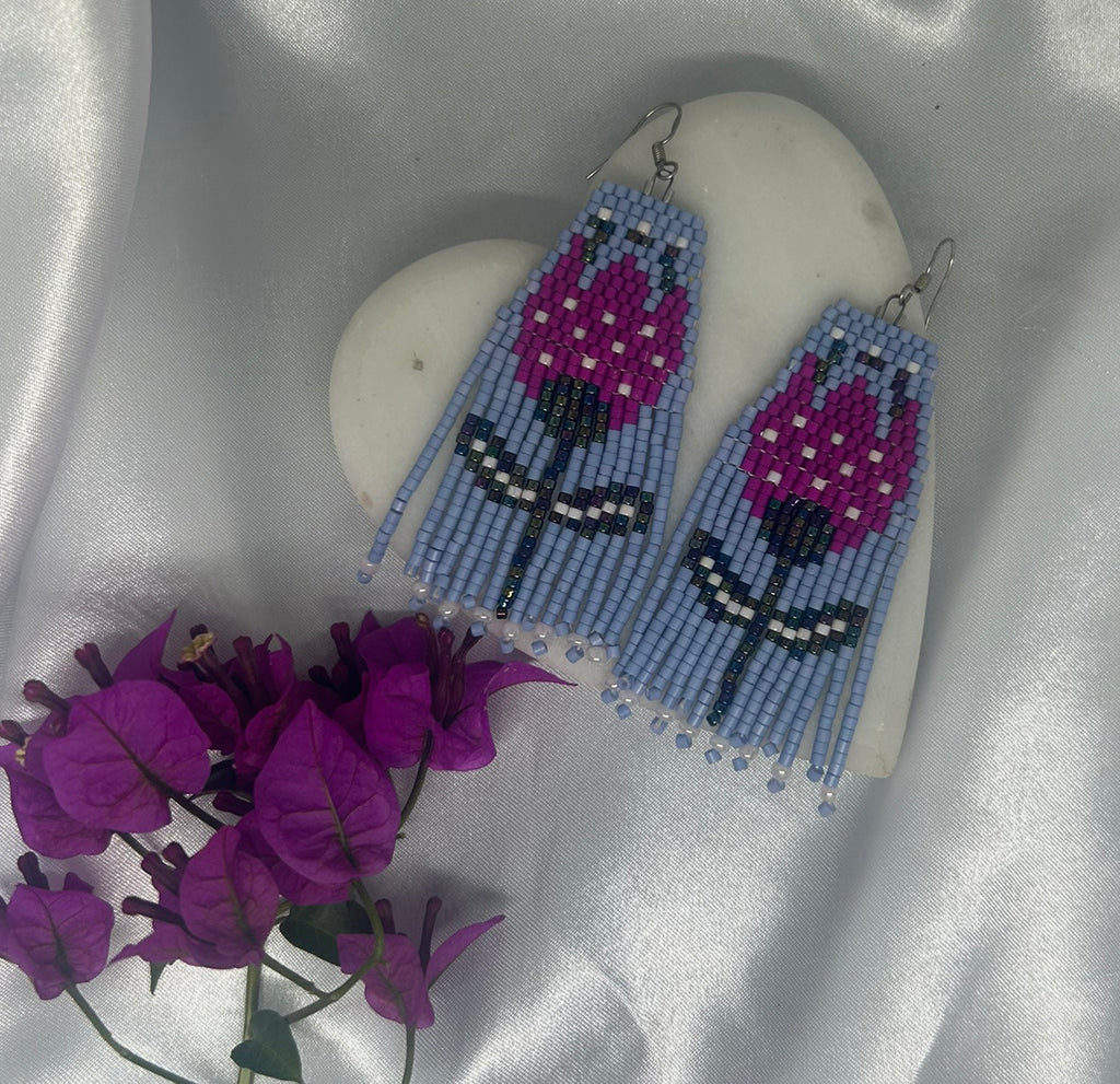 ''Azure Bloom'' earrings