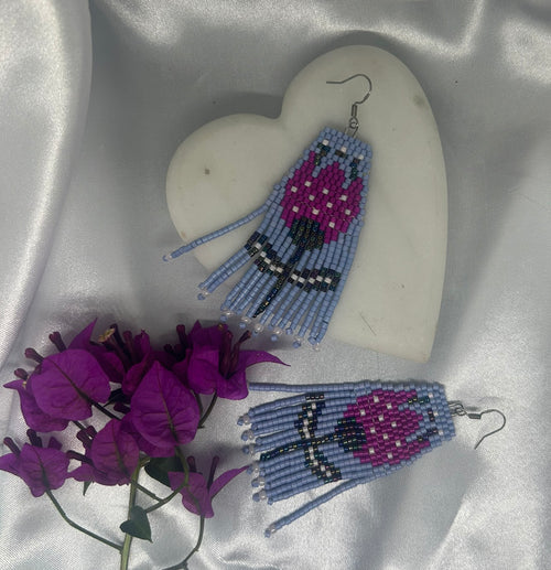 ''Azure Bloom'' earrings