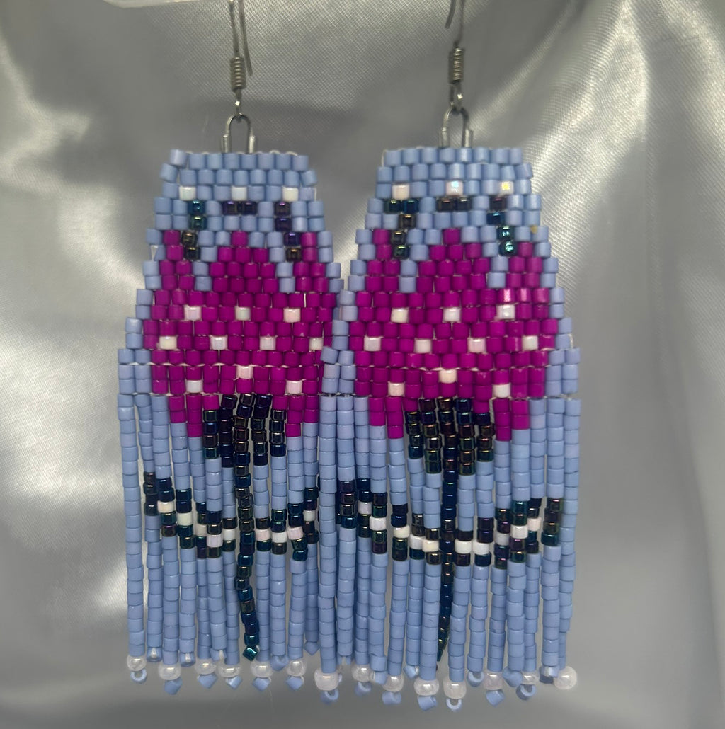 ''Azure Bloom'' earrings