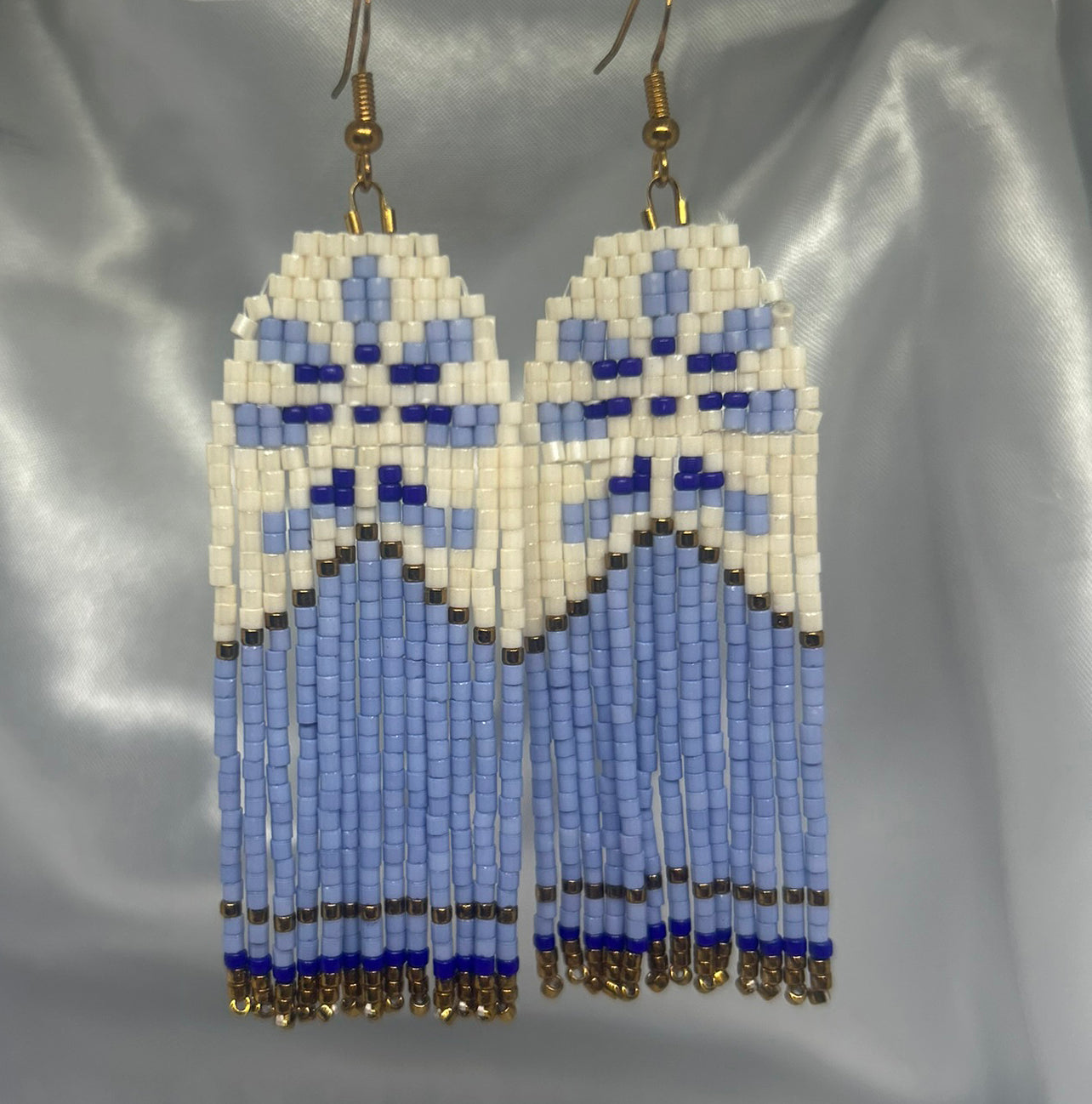 ''Velvet Sky Petals'' earrings