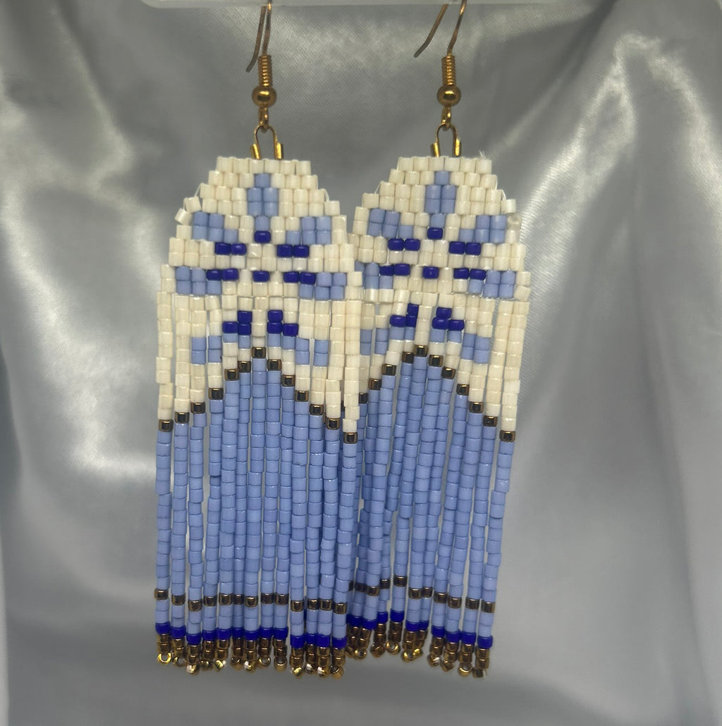 ''Velvet Sky Petals'' earrings