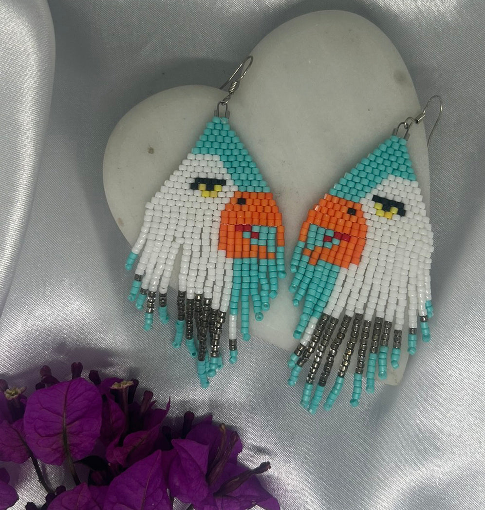 ''Desert Queen Eagle'' earrings