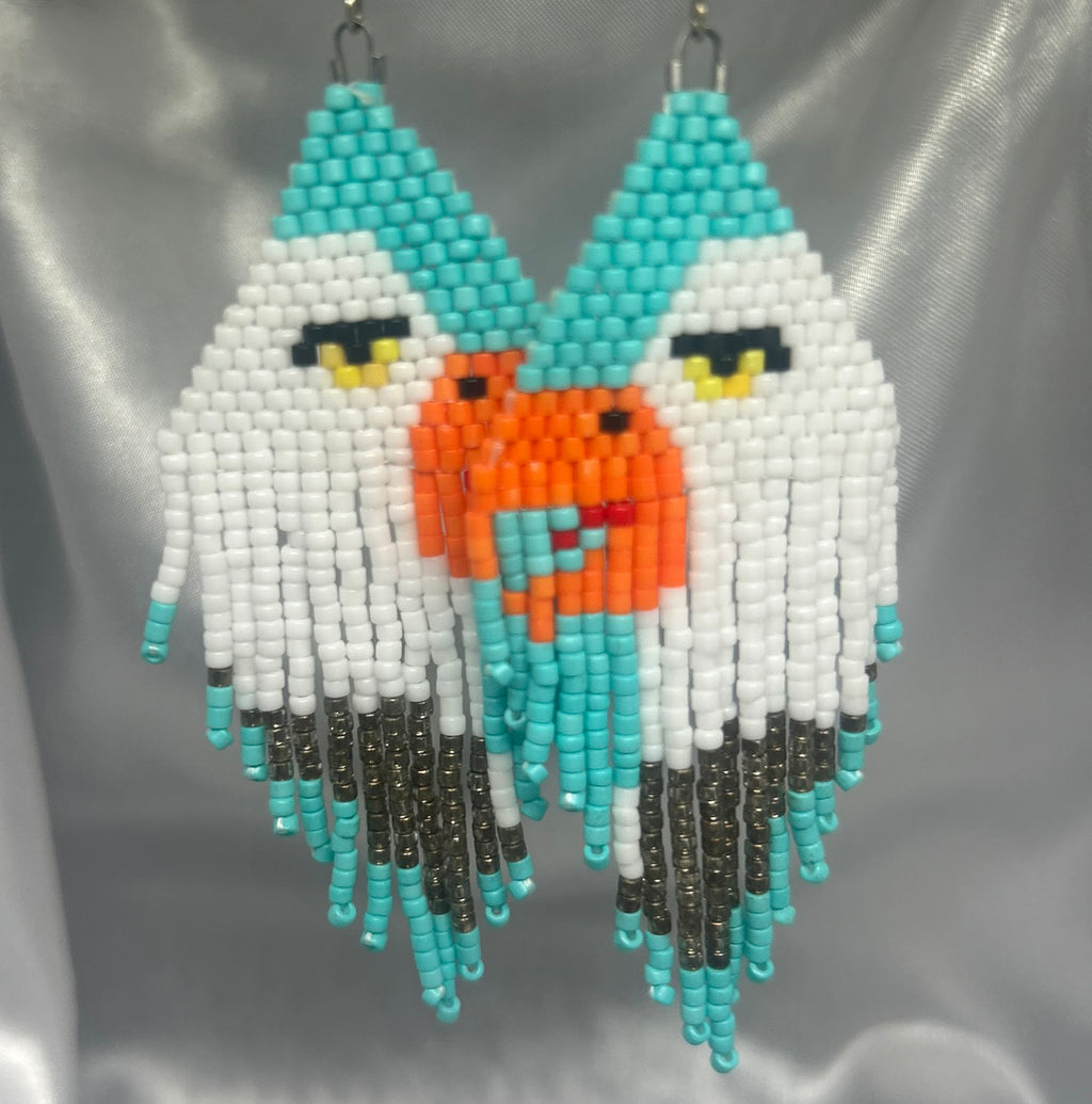 ''Desert Queen Eagle'' earrings