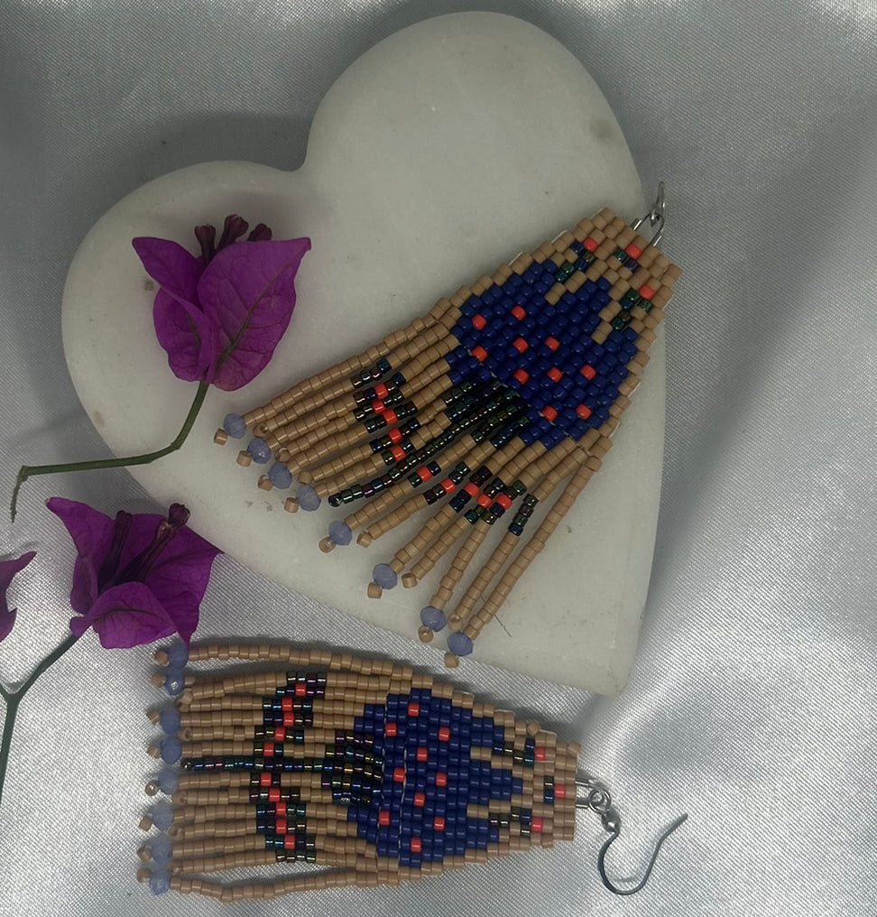 ''Velvet Tulip Drops'' earrings