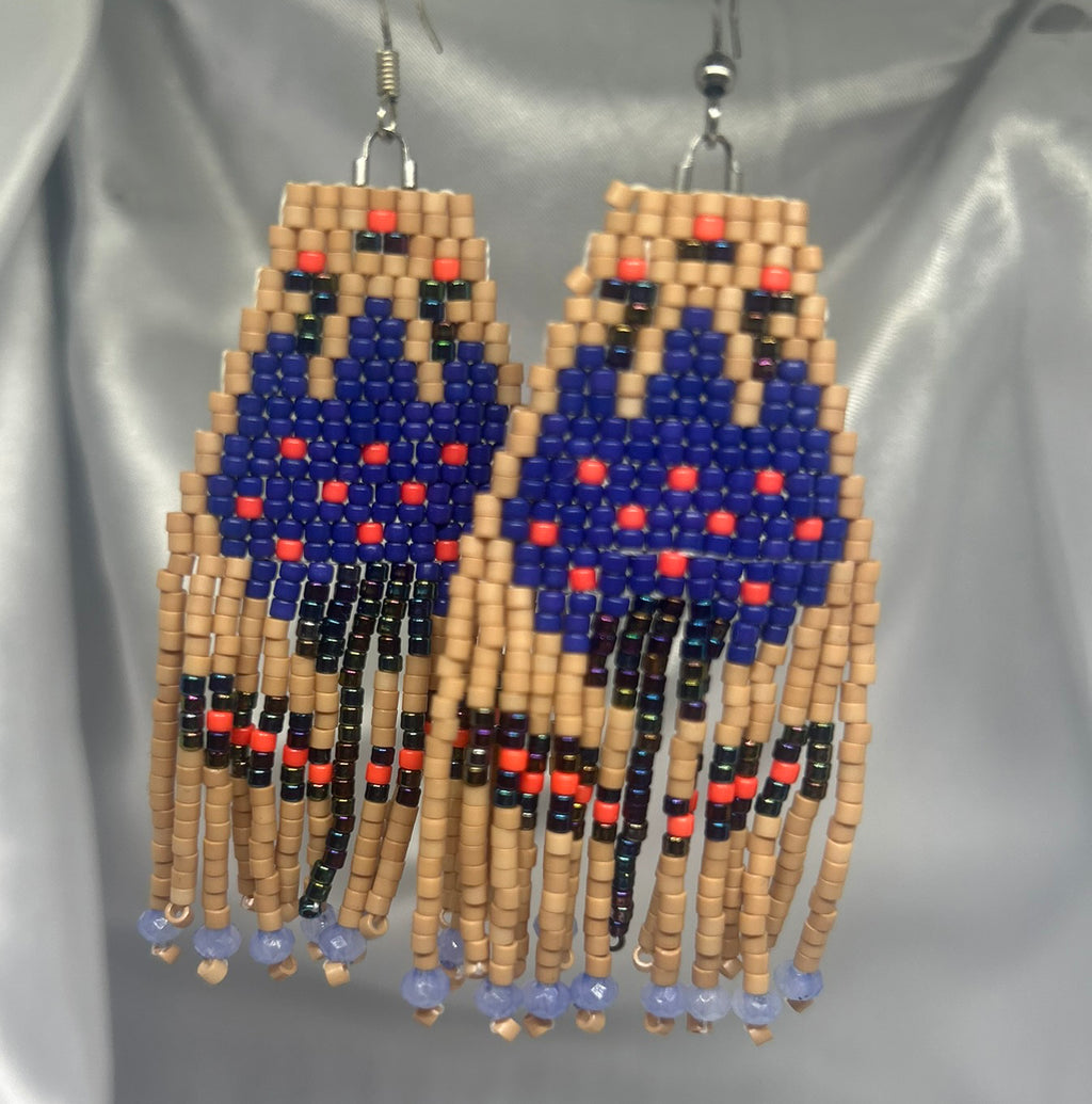 ''Velvet Tulip Drops'' earrings