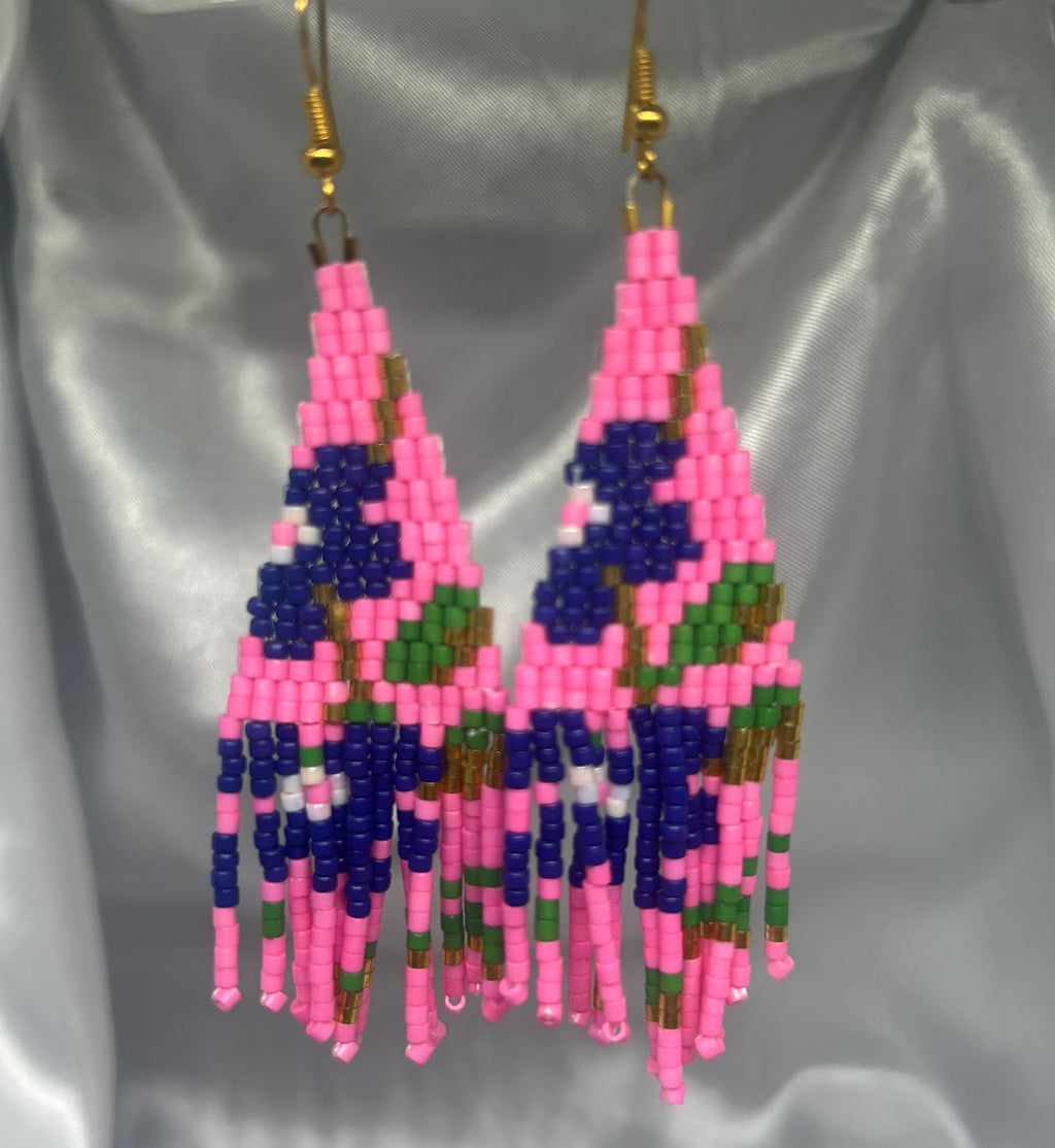 ''Neon Garden Cascade'' earrings