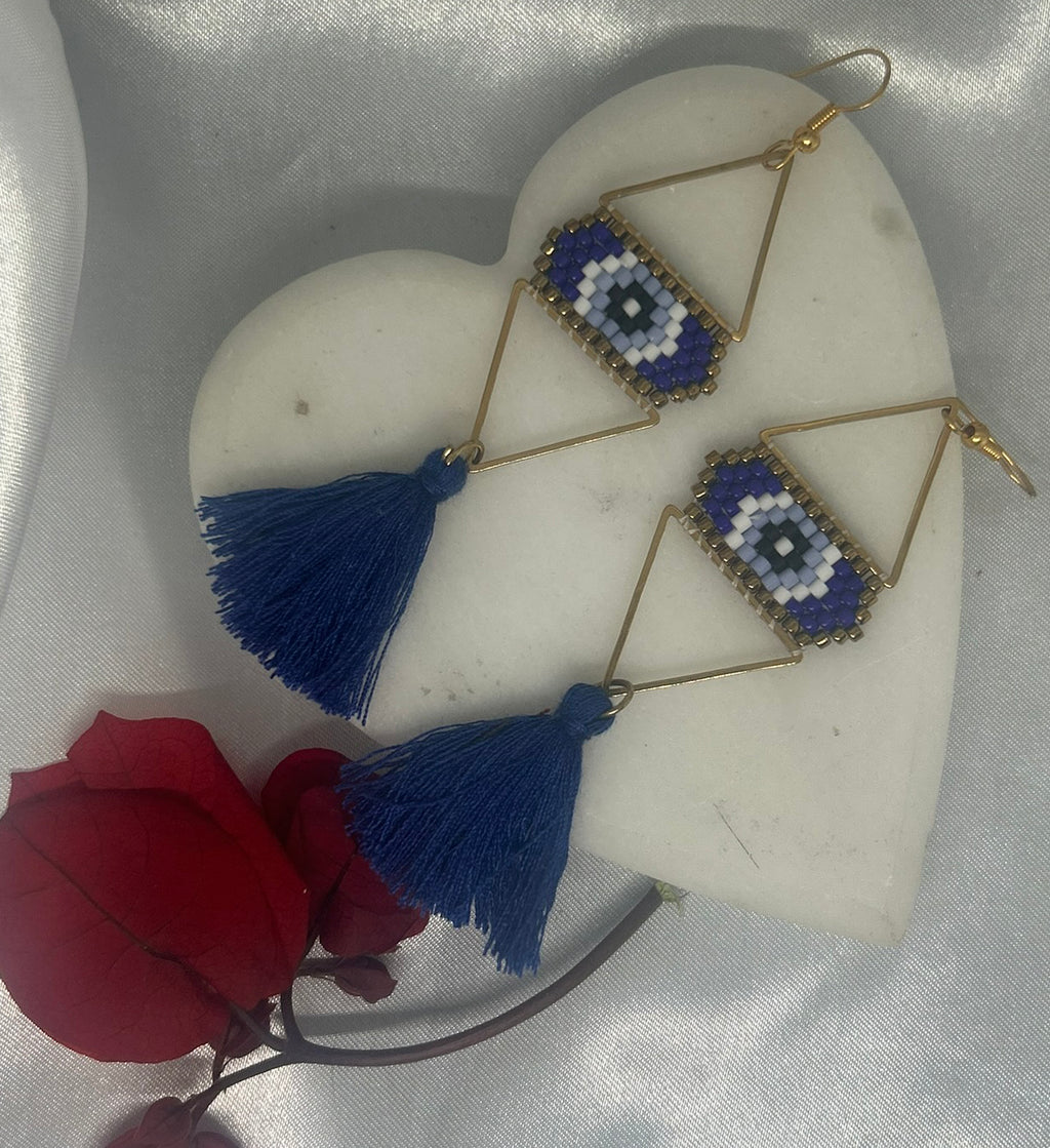 ''Navy Spell'' earrings