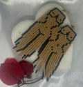''Bronze Island Body'' earrings