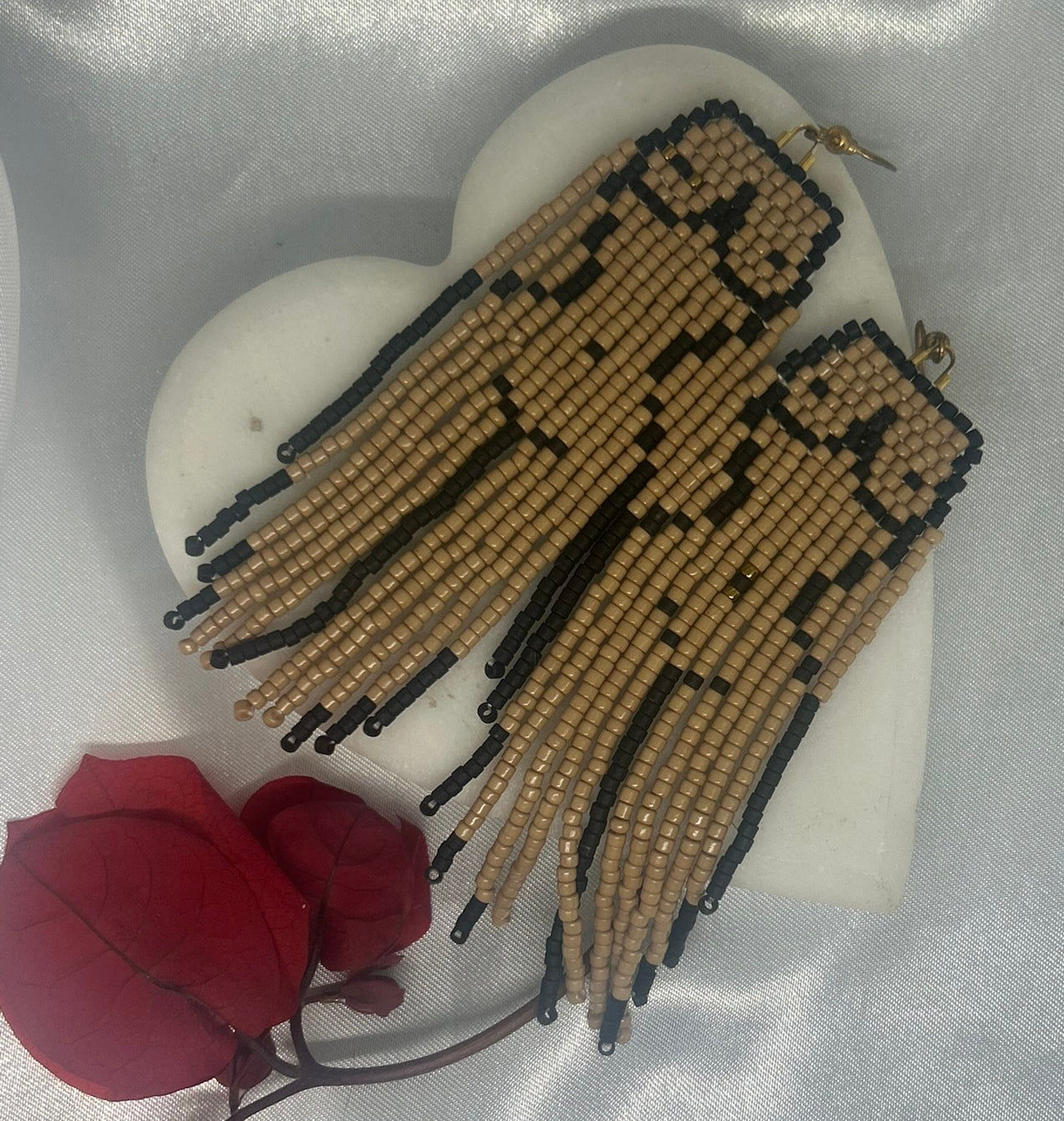 ''Bronze Island Body'' earrings