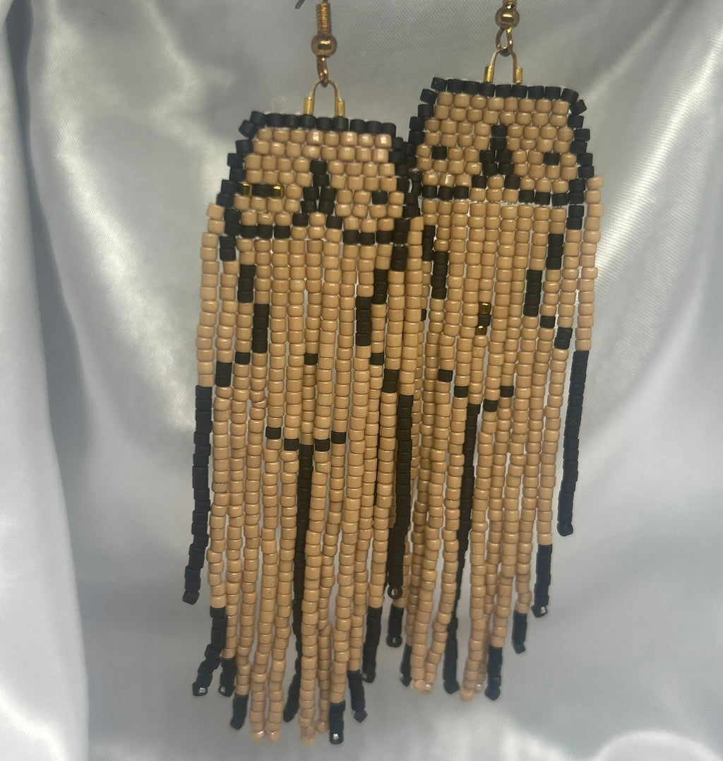''Bronze Island Body'' earrings