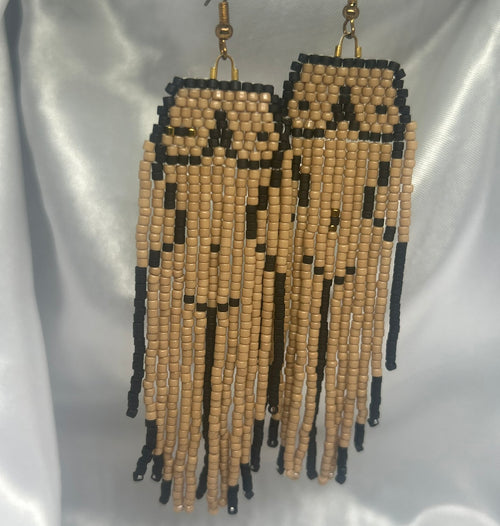 ''Bronze Island Body'' earrings