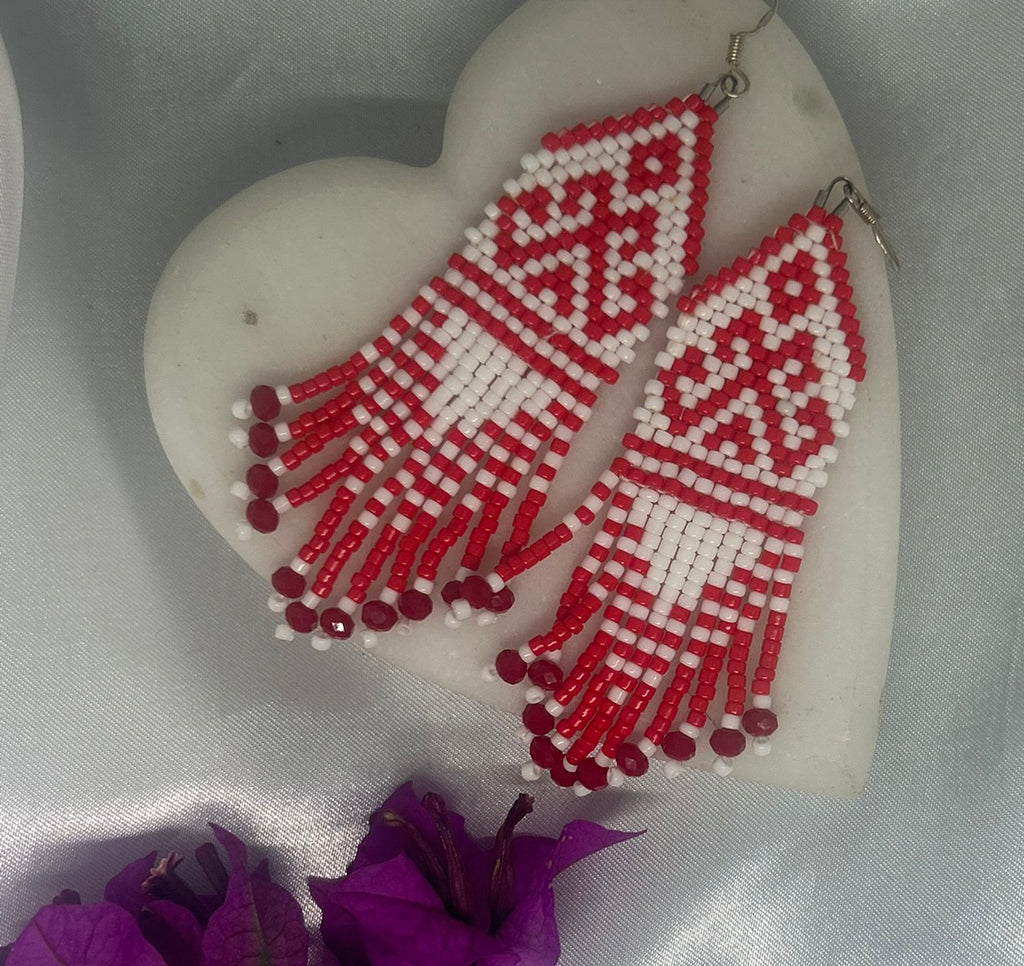 ''Scarlet Rhythm'' earrings