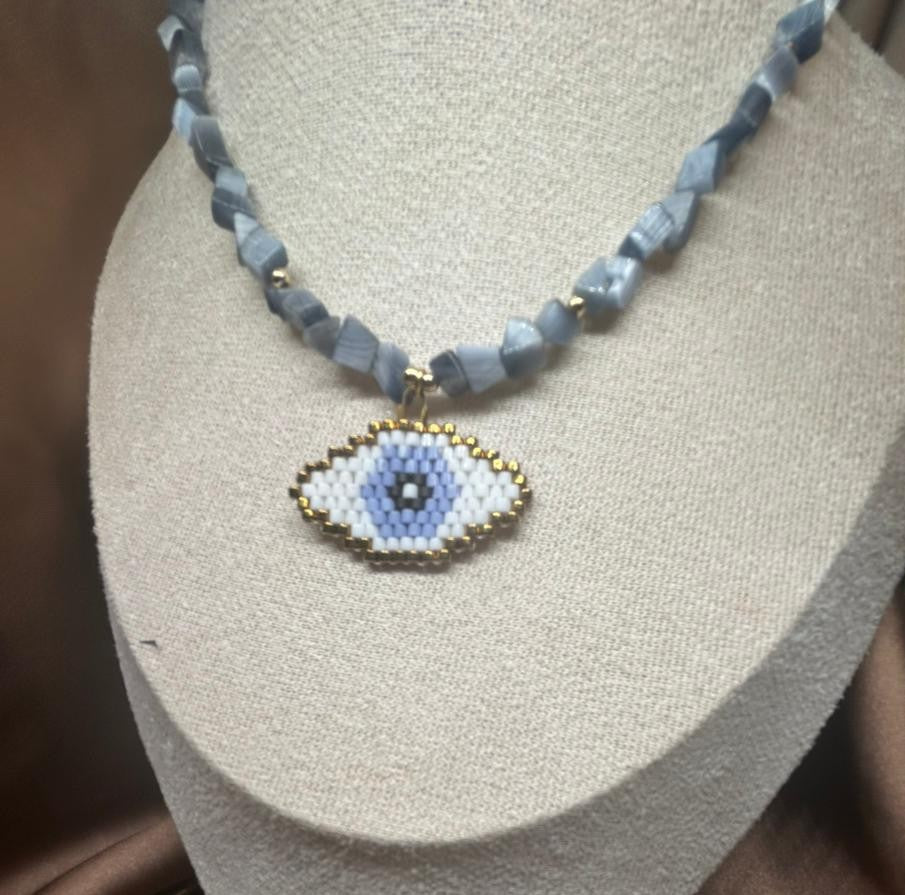 ''Powder Blue Spell'' necklace