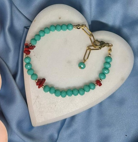 ''Turquoise Coral'' Bracelet